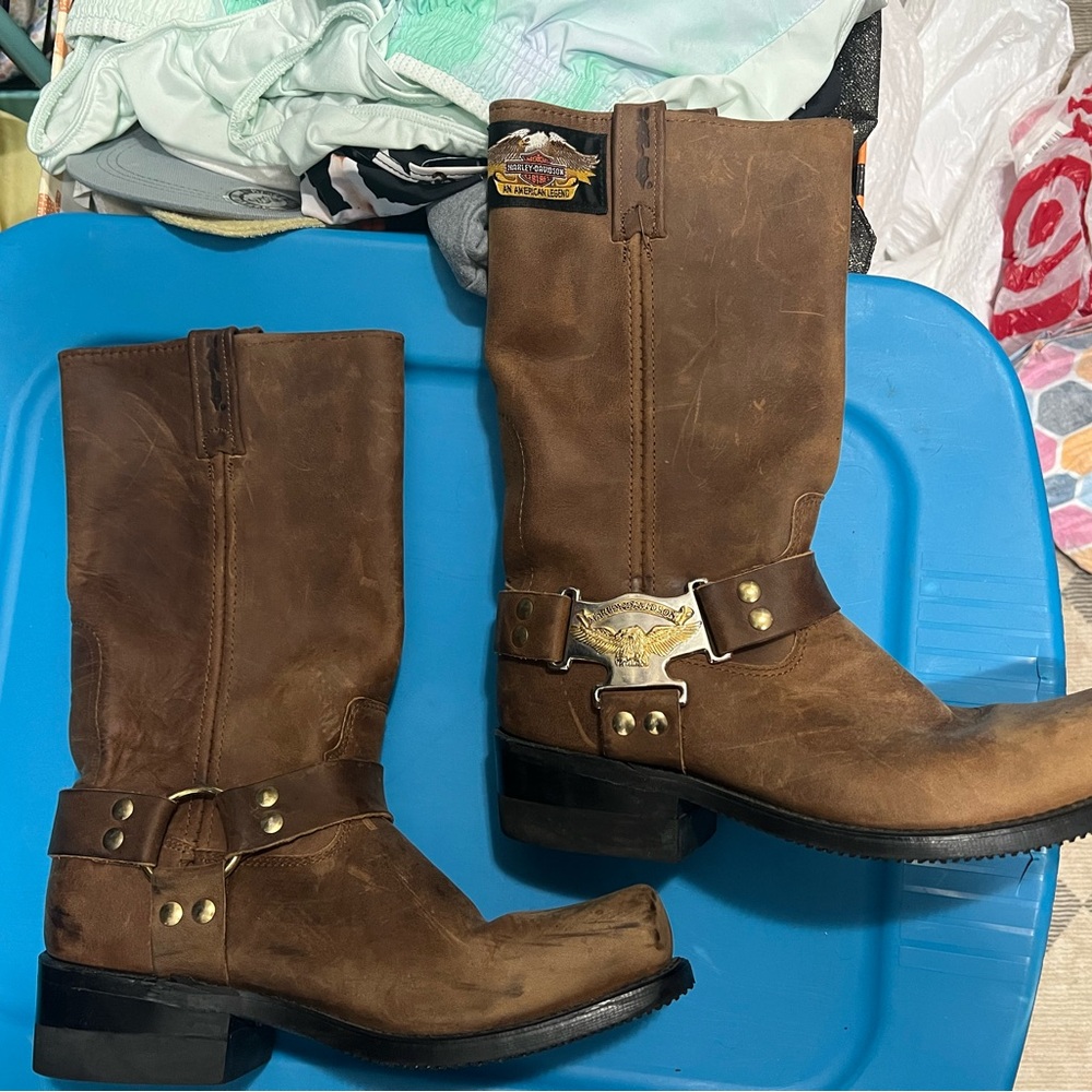 Harley-Davidson Men's Distressed Brown Western Boots